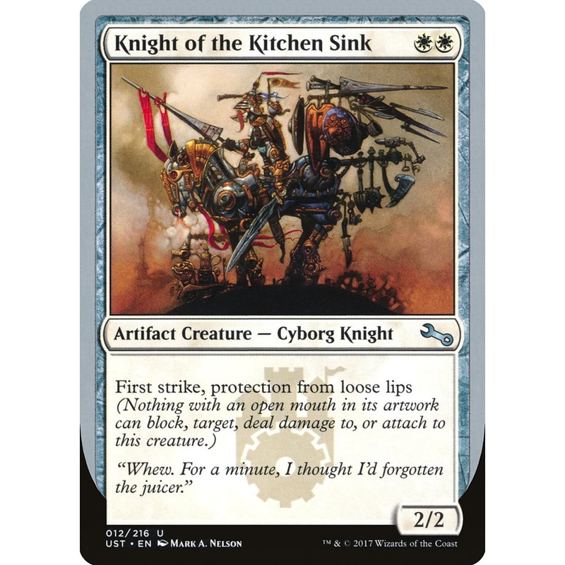 Knight of the Kitchen Sink ("protection from loose lips") [Unstable]