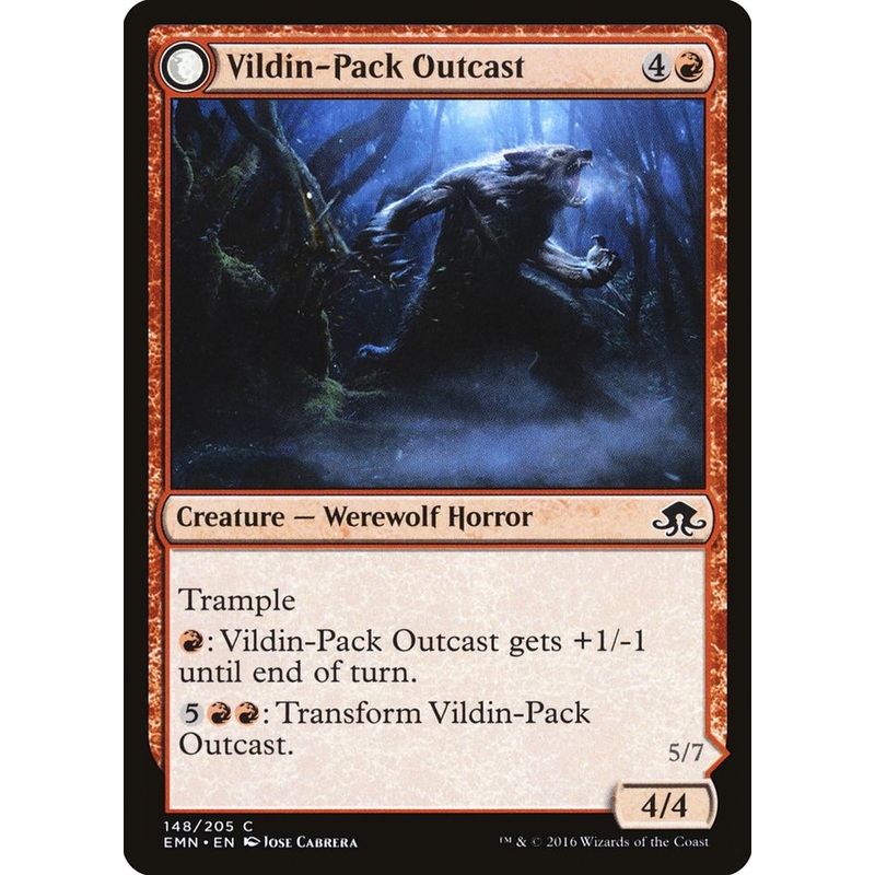 Vildin-Pack Outcast // Dronepack Kindred [Eldritch Moon]