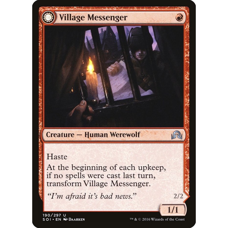 Village Messenger // Moonrise Intruder [Shadows over Innistrad]