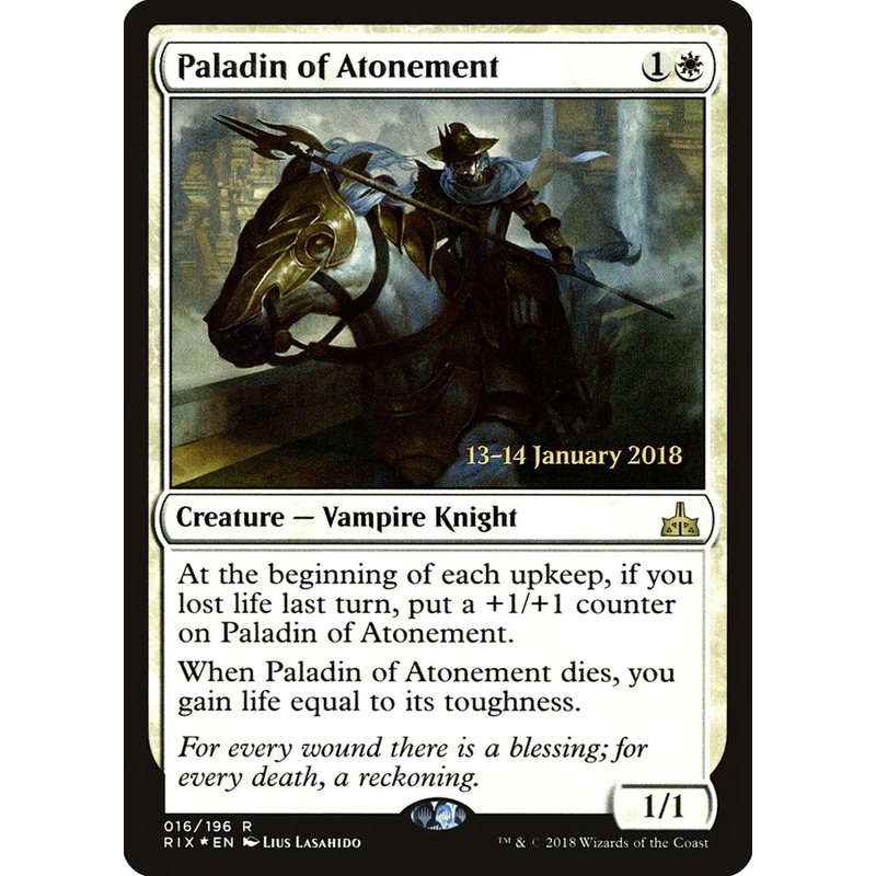 Paladin of Atonement [Rivals of Ixalan Prerelease Promos]