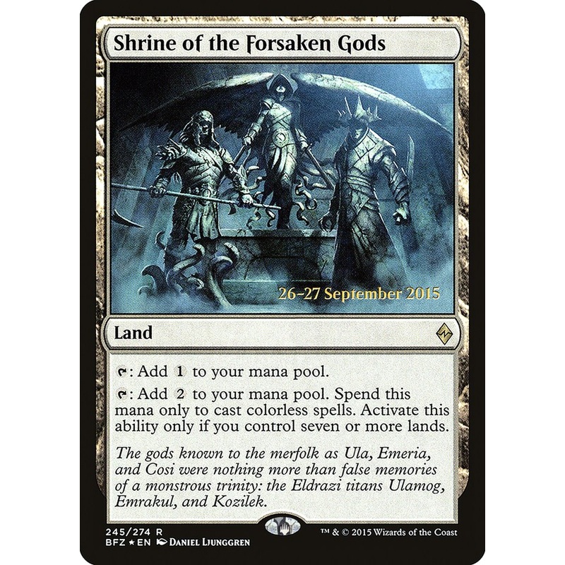 Shrine of the Forsaken Gods [Battle for Zendikar Prerelease Promos]