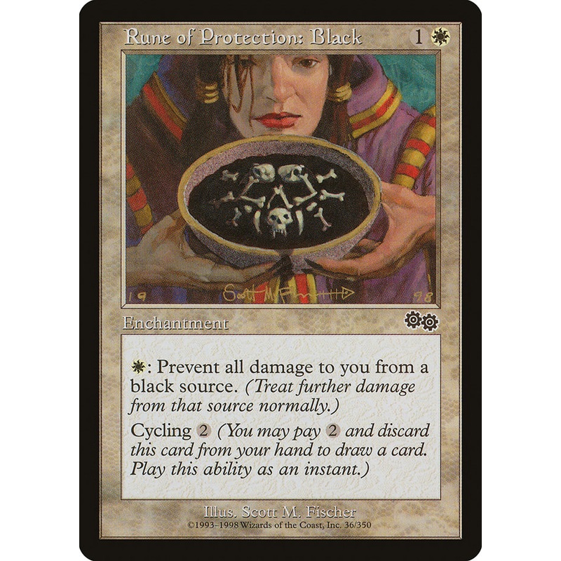 Rune of Protection: Black [Urza's Saga]