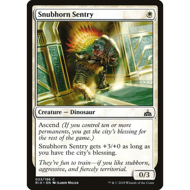 Snubhorn Sentry [Rivals of Ixalan]