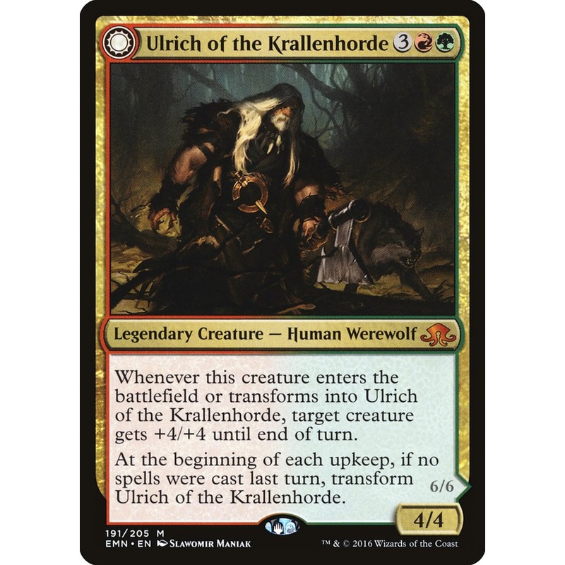 Ulrich of the Krallenhorde // Ulrich, Uncontested Alpha [Eldritch Moon]
