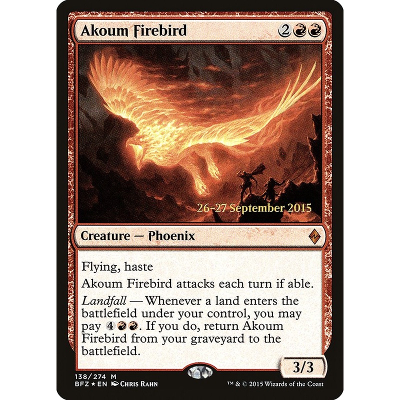 Akoum Firebird [Battle for Zendikar Prerelease Promos]