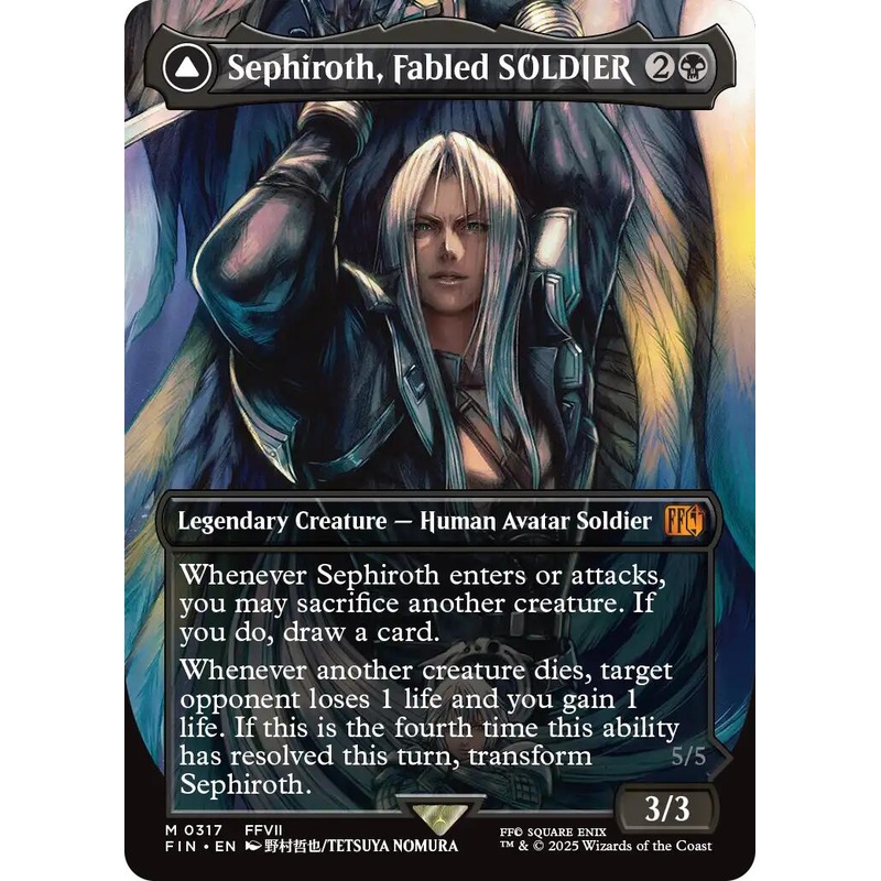 Sephiroth, Fabled SOLDIER // Sephiroth, One-Winged Angel (Borderless) (0317) [FINAL FANTASY]