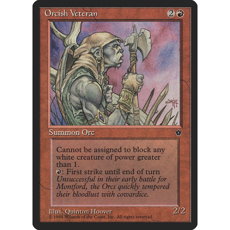 Orcish Veteran (Quinton Hoover) [Fallen Empires]