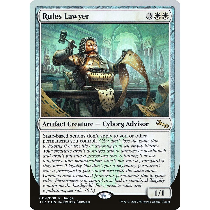 Rules Lawyer [Judge Gift Cards 2017]