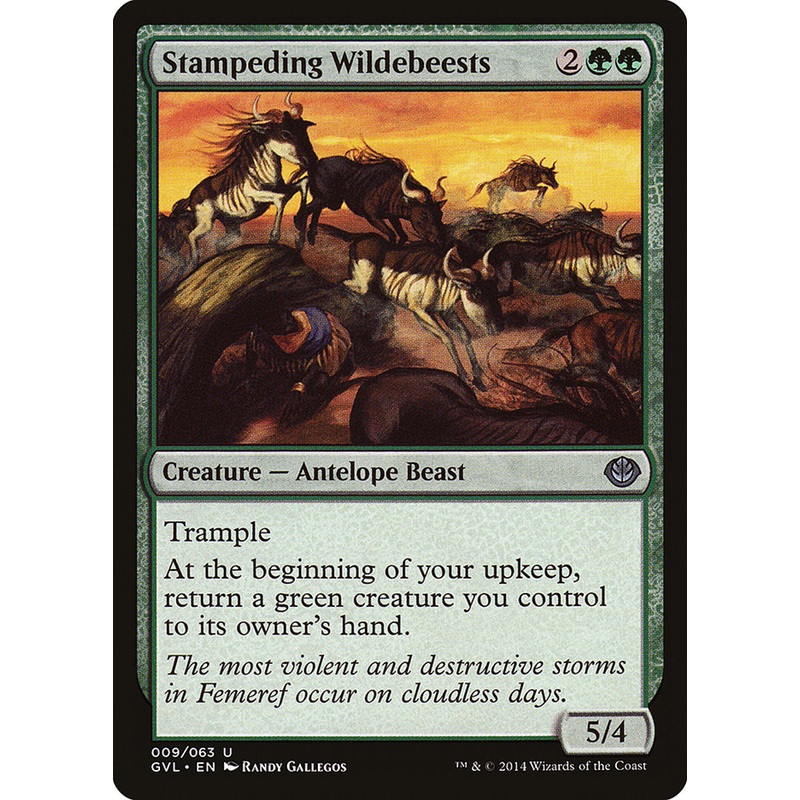 Stampeding Wildebeests (Garruk vs. Liliana) [Duel Decks Anthology]