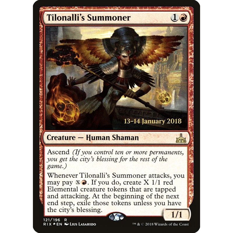 Tilonalli's Summoner [Rivals of Ixalan Prerelease Promos]
