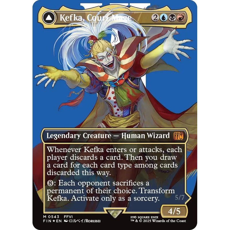 Kefka, Court Mage // Kefka, Ruler of Ruin (Borderless) (Surge Foil) [FINAL FANTASY]