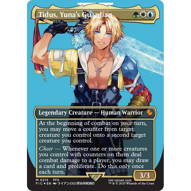 Tidus, Yuna's Guardian (Borderless) (Surge Foil) [FINAL FANTASY Commander]