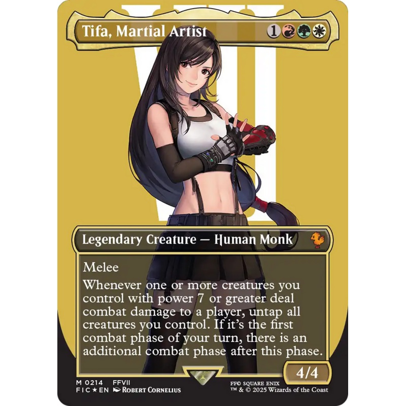 Tifa, Martial Artist (Borderless) (Surge Foil) [FINAL FANTASY Commander]
