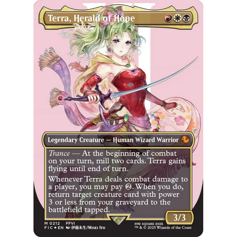 Terra, Herald of Hope (Borderless) (Surge Foil) [FINAL FANTASY Commander]