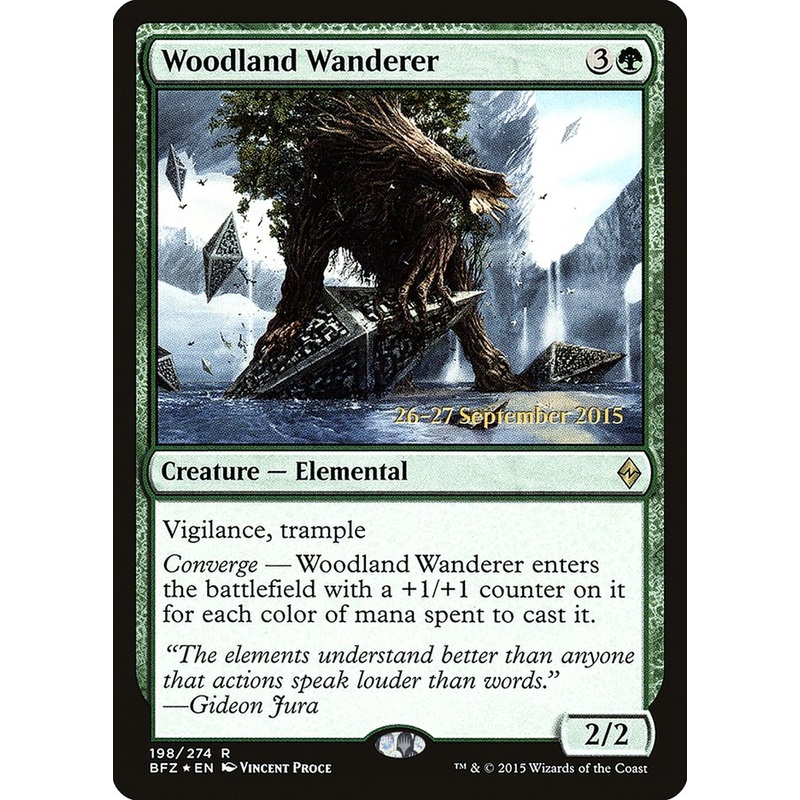 Woodland Wanderer [Battle for Zendikar Prerelease Promos]