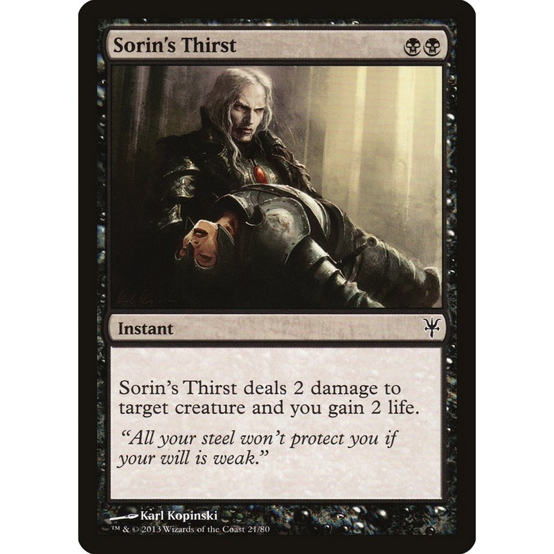 Sorin's Thirst [Duel Decks: Sorin vs. Tibalt]