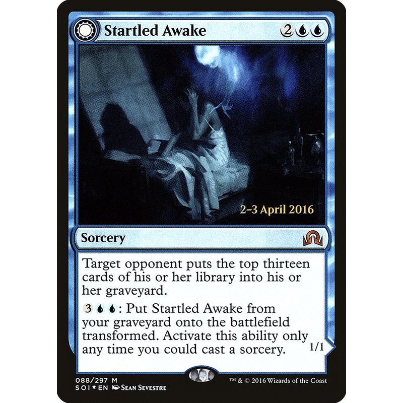 Startled Awake // Persistent Nightmare [Shadows over Innistrad Prerelease Promos]