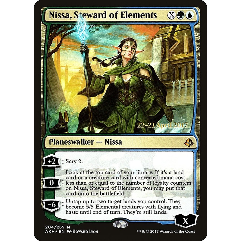 Nissa, Steward of Elements [Amonkhet Prerelease Promos]