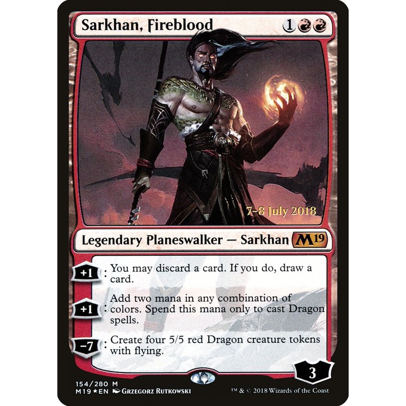 Sarkhan, Fireblood [Core Set 2019 Prerelease Promos]