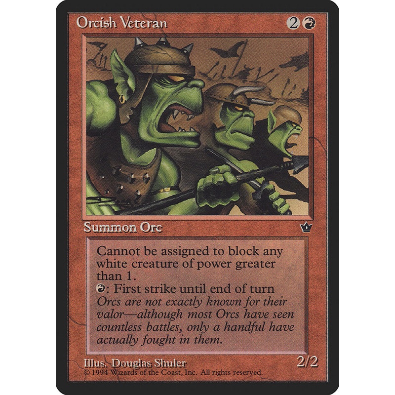 Orcish Veteran (Douglas Shuler) [Fallen Empires]
