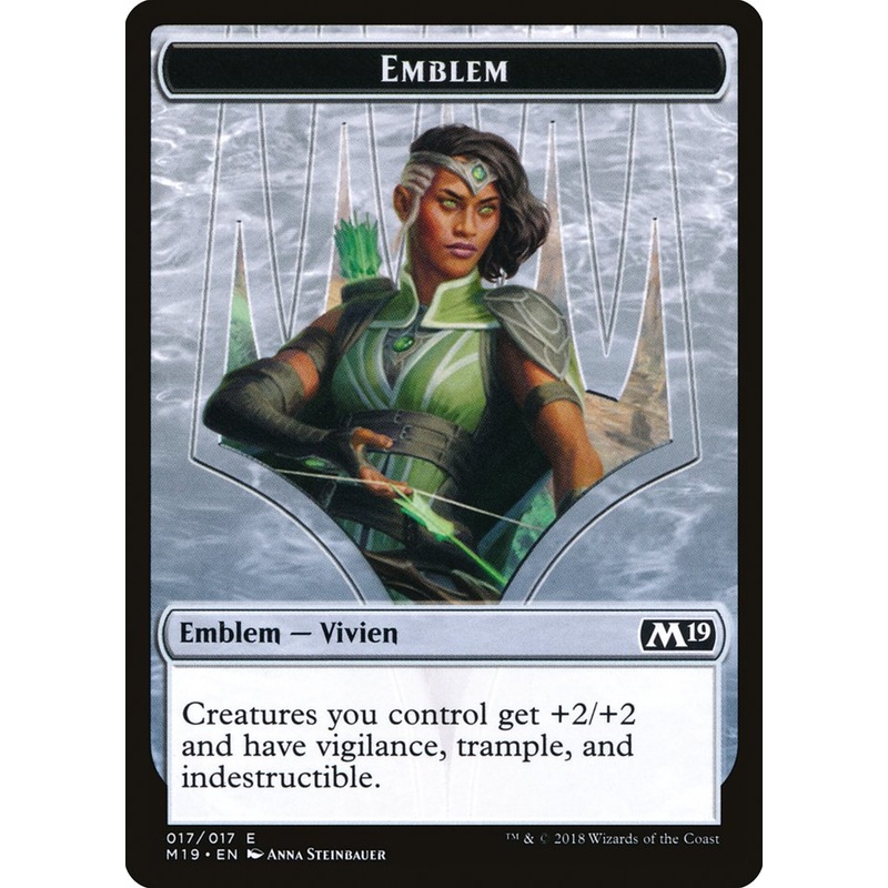 Vivien Reid Emblem [Core Set 2019 Tokens]