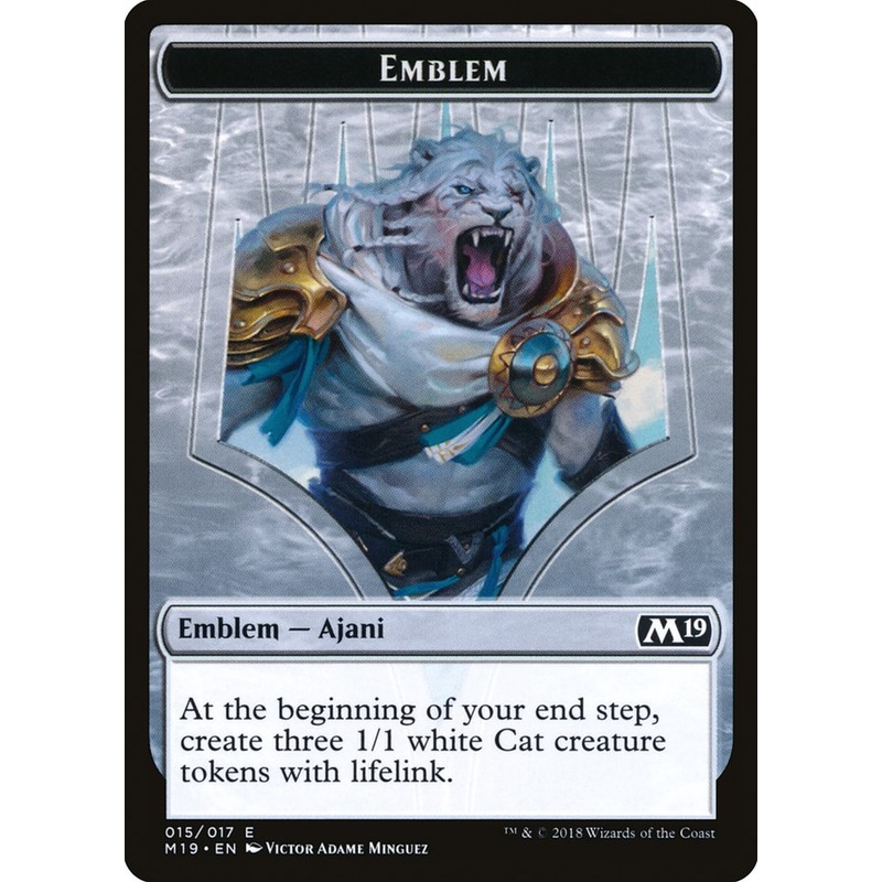 Ajani, Adversary of Tyrants Emblem [Core Set 2019 Tokens]