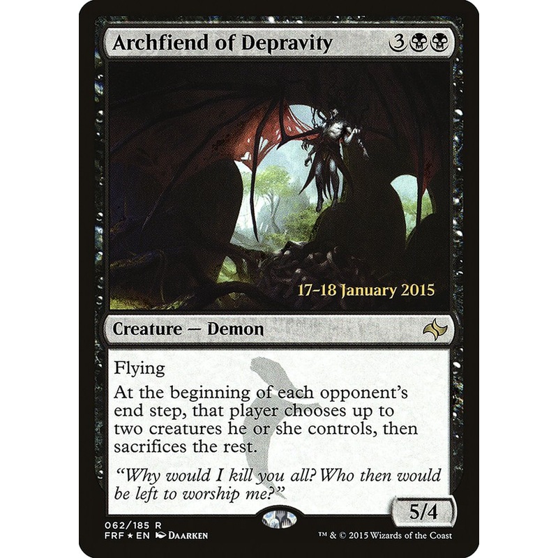 Archfiend of Depravity [Fate Reforged Prerelease Promos]