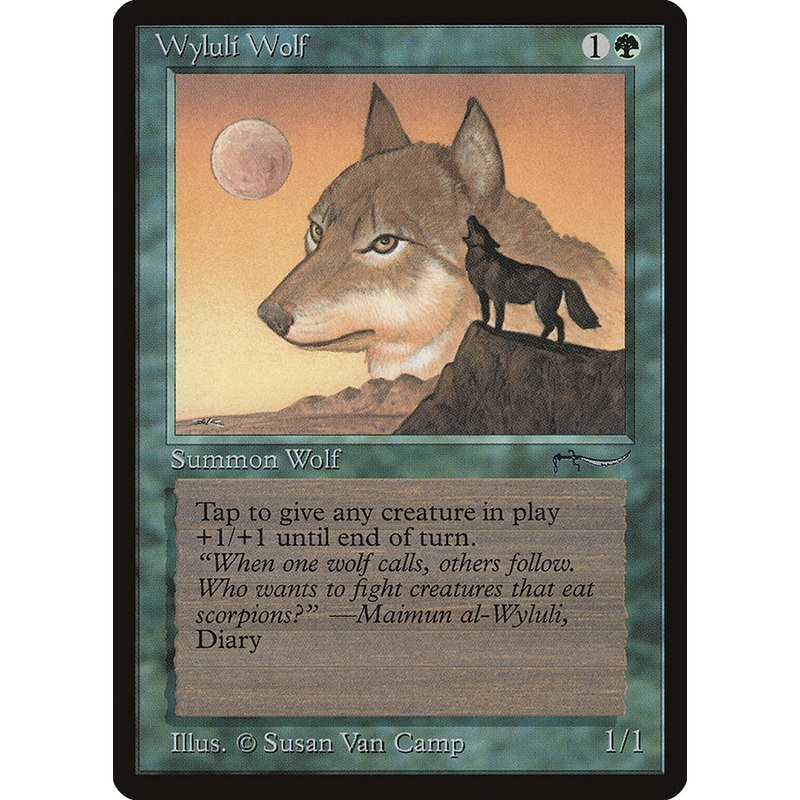 Wyluli Wolf (Light Mana Cost) [Arabian Nights]