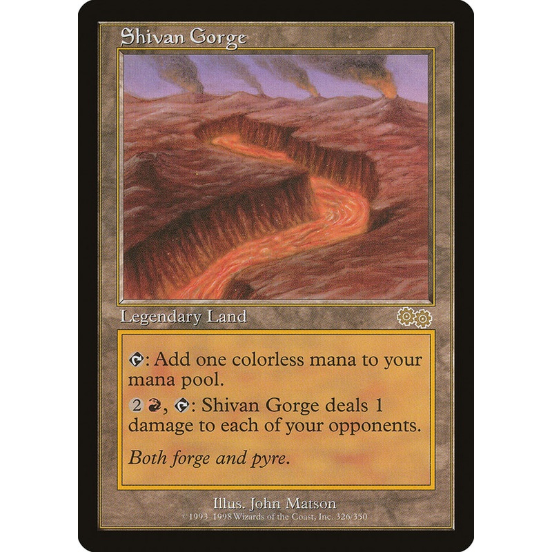 Shivan Gorge [Urza's Saga]