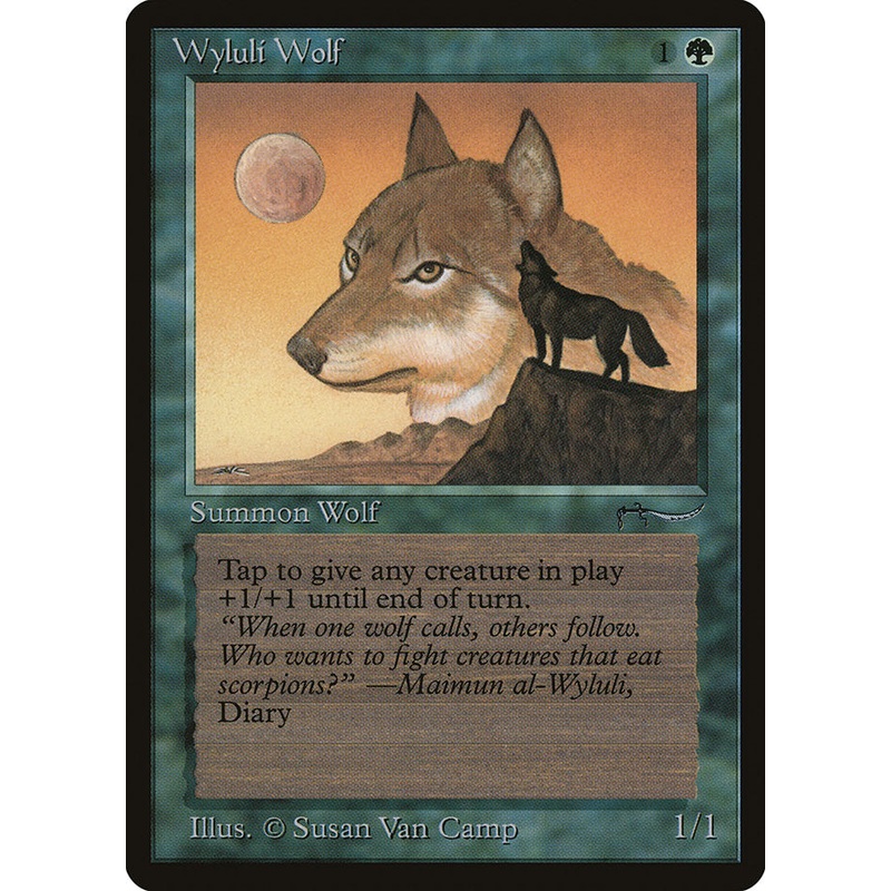Wyluli Wolf (Dark Mana Cost) [Arabian Nights]
