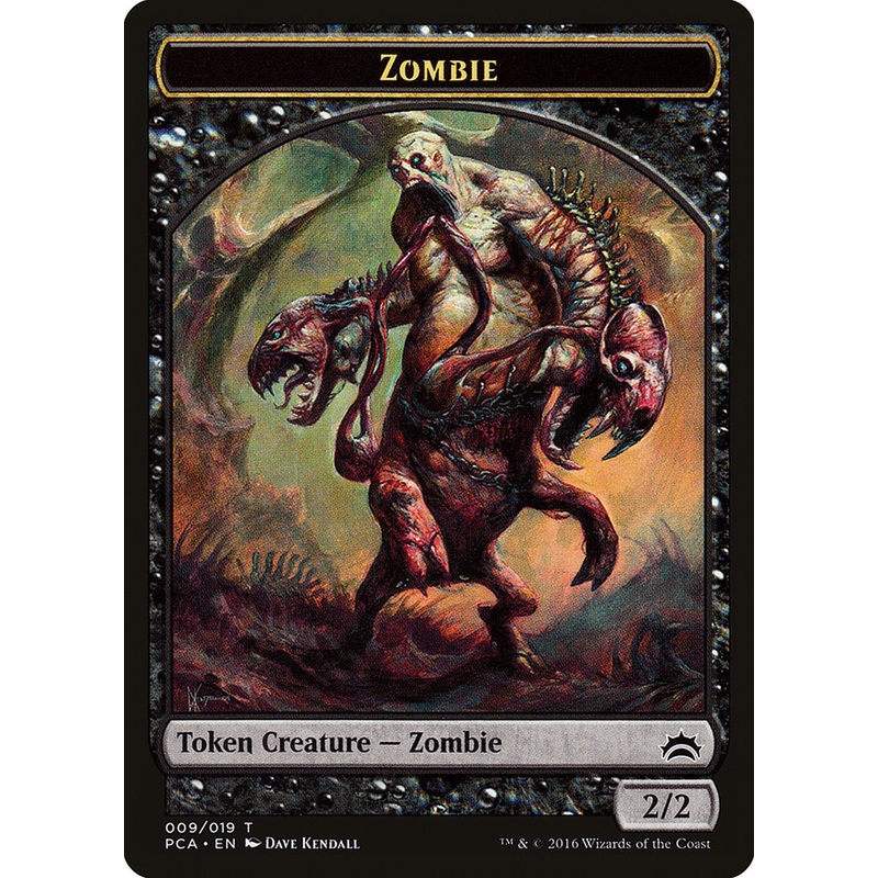 Zombie // Hellion Double-Sided Token [Planechase Anthology Tokens]