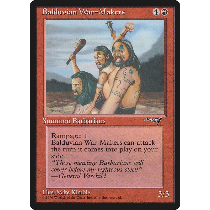 Balduvian War-Makers (Treeline Background) [Alliances]