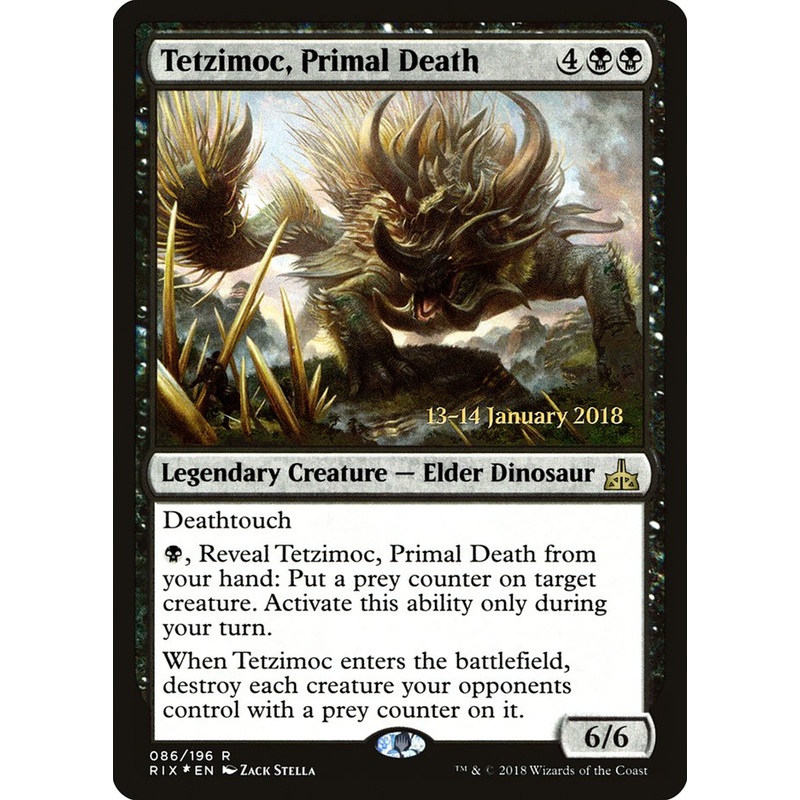 Tetzimoc, Primal Death [Rivals of Ixalan Prerelease Promos]