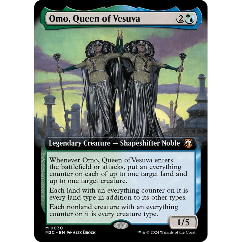 Omo, Queen of Vesuva (Extended Art) [Modern Horizons 3 Commander]