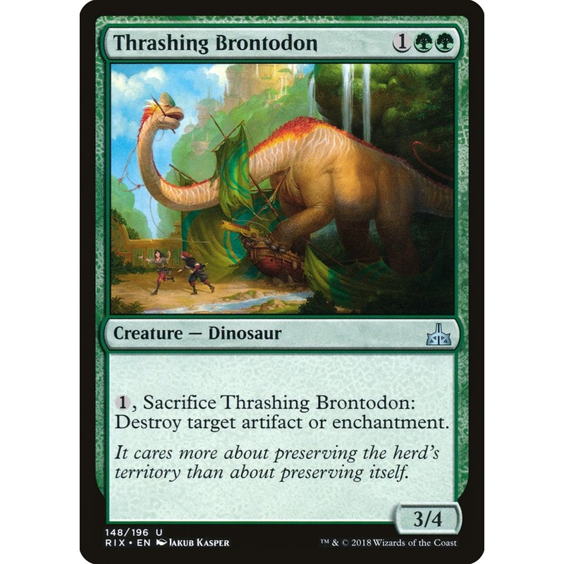 Thrashing Brontodon [Rivals of Ixalan]