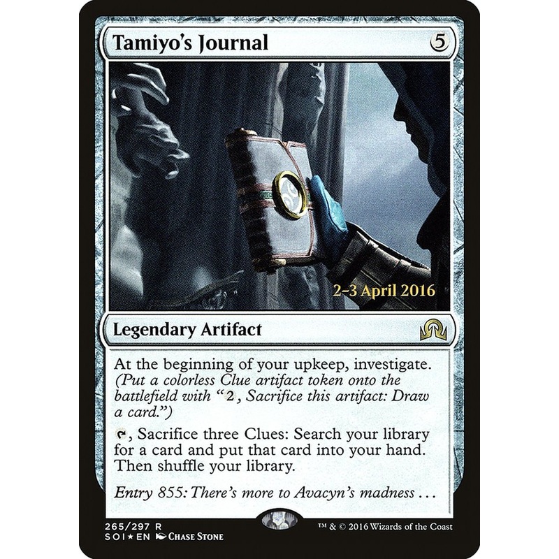 Tamiyo's Journal (Entry 855) [Shadows over Innistrad Prerelease Promos]