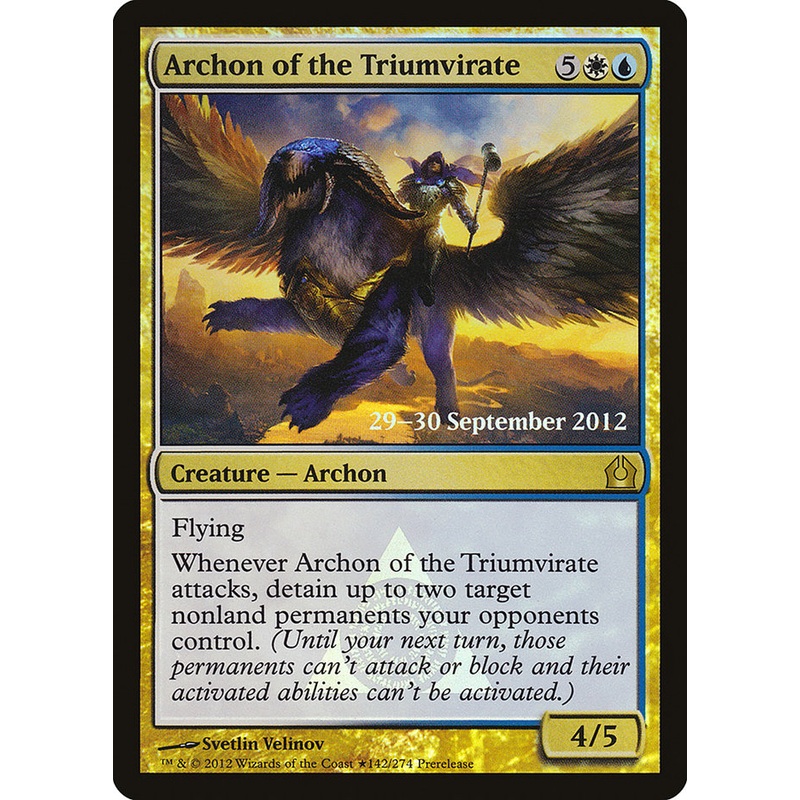 Archon of the Triumvirate [Return to Ravnica Prerelease Promos]