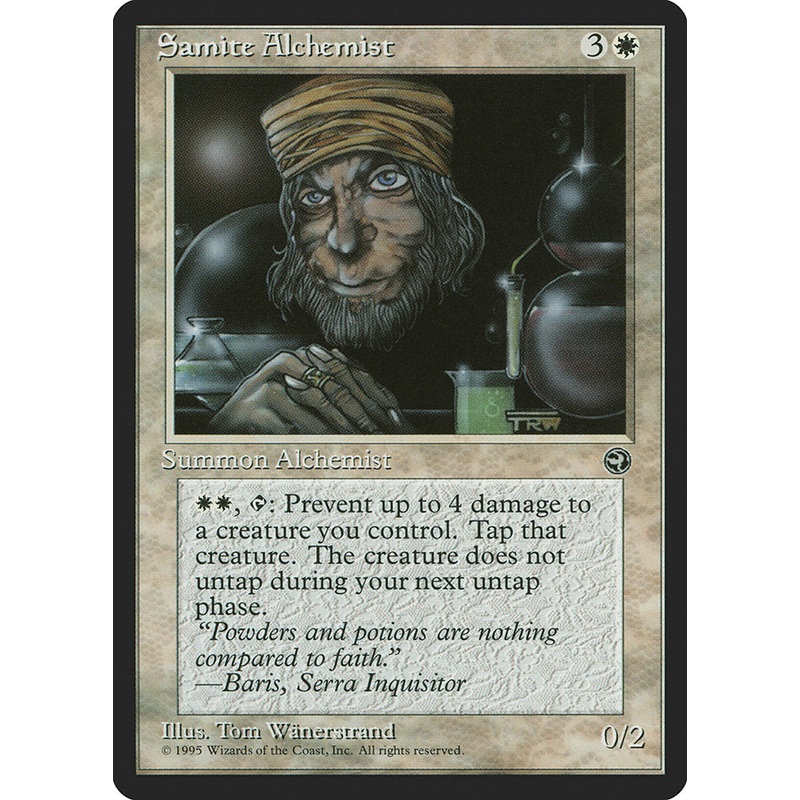 Samite Alchemist (Baris Flavor Text) [Homelands]