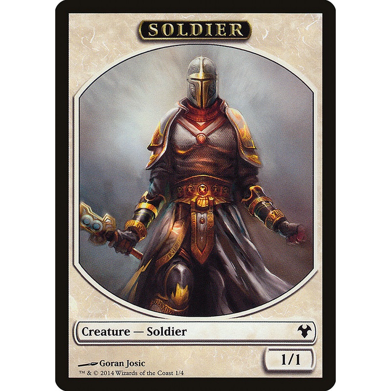 Soldier // Spirit Double-Sided Token [Modern Event Deck 2014 Tokens]