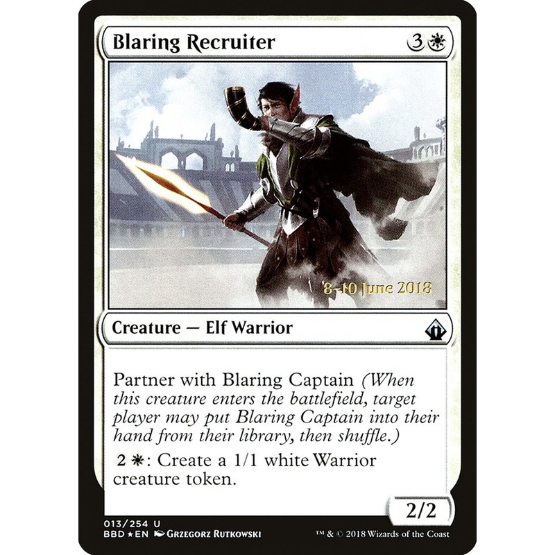Blaring Recruiter (Prerelease) [Battlebond Promos]
