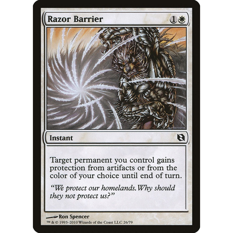 Razor Barrier [Duel Decks: Elspeth vs. Tezzeret]