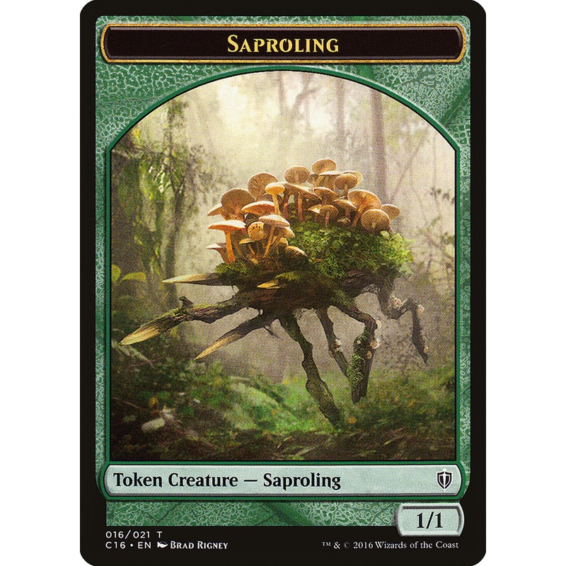 Saproling (016) // Spirit (006) Double-Sided Token [Commander 2016 Tokens]