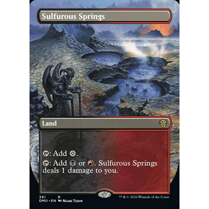 Sulfurous Springs (Borderless Alternate Art) [Dominaria United]