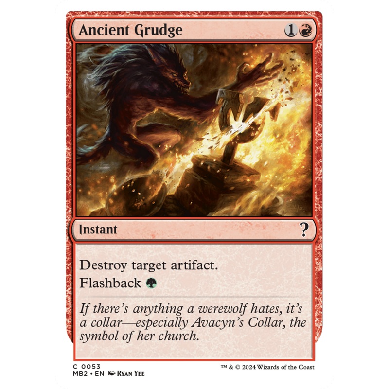 Ancient Grudge (White Border) [Mystery Booster 2]