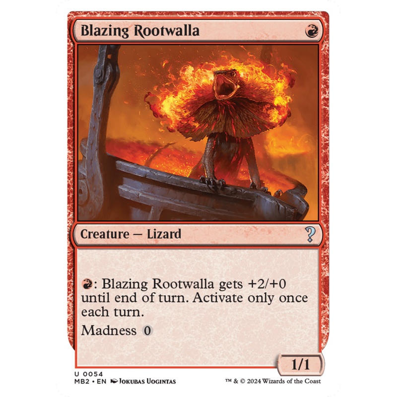 Blazing Rootwalla (White Border) [Mystery Booster 2]
