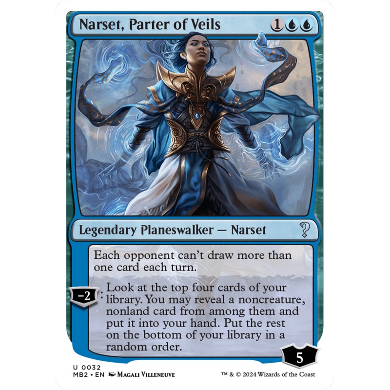 Narset, Parter of Veils (White Border) [Mystery Booster 2]