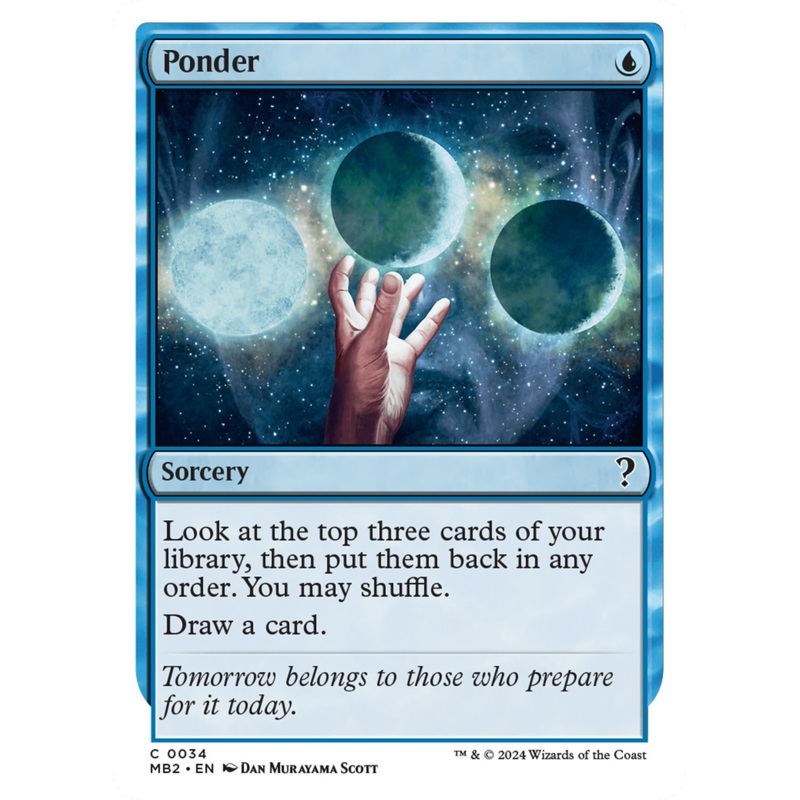 Ponder (White Border) [Mystery Booster 2]