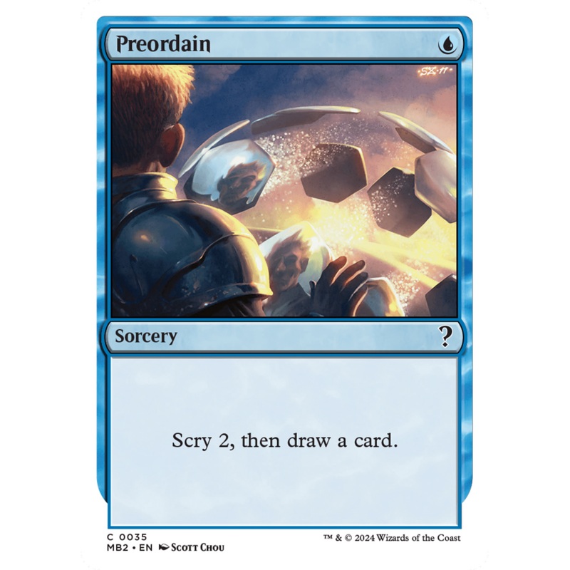 Preordain (White Border) [Mystery Booster 2]