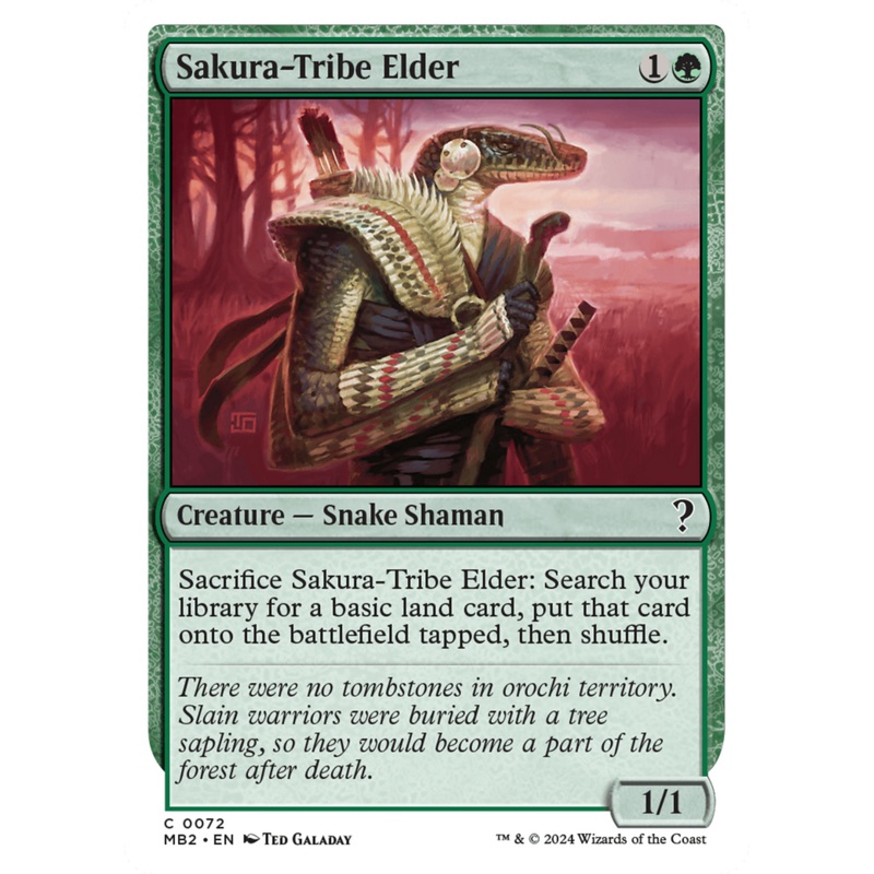 Sakura-Tribe Elder (White Border) [Mystery Booster 2]