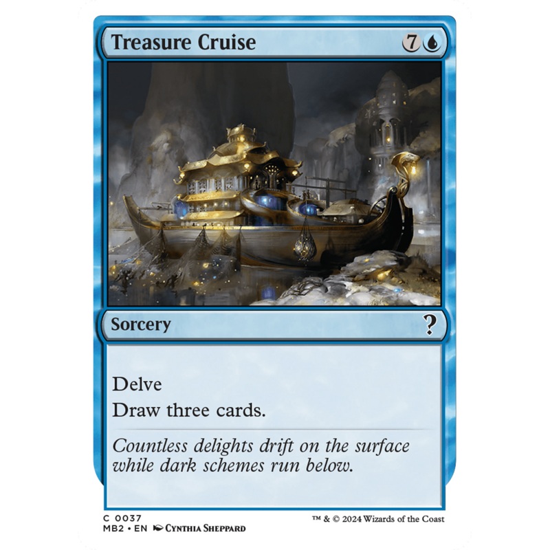 Treasure Cruise (White Border) [Mystery Booster 2]